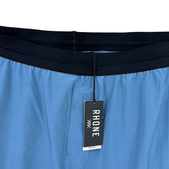 New RHONE Mako Tech Shorts Unlined 7” Inseam Blue - Picture 4 of 8